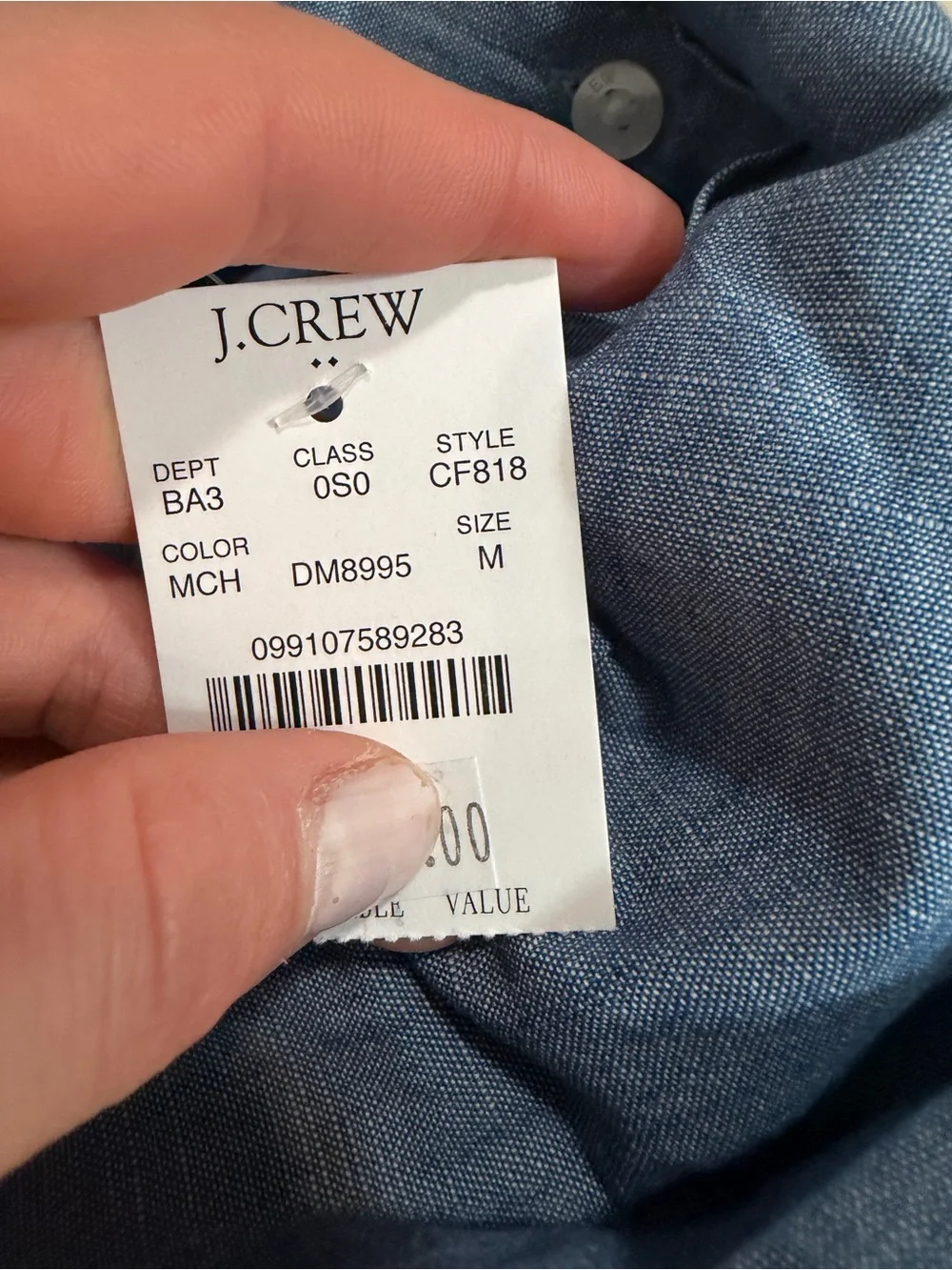 J crew Chambray shirt